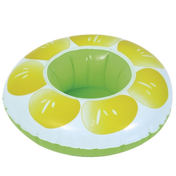 Pool Central 9 in. Inflatable Lemon Slice Swimming Pool Beverage Drink Holder 34808595
